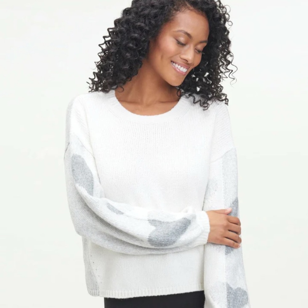 Splendid White and Gray Women's Sweater